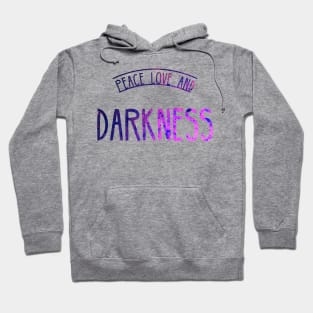 Peace Love and Darkness - Boho Goth - Bohemian Goth, Dark Hippie, Gothic - navy blue, hot pink, neon pink Hoodie